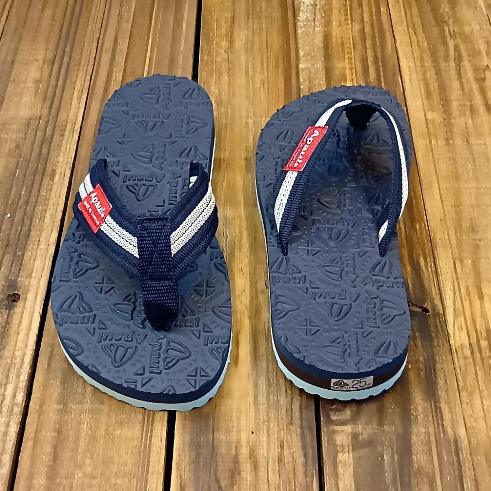 【APAUL雅鉑客製鞋】32402 藍白藍 女 雅鉑夾腳拖 加厚彈性拖鞋 親子橡膠拖鞋 立體紋橡膠拖鞋-細節圖3