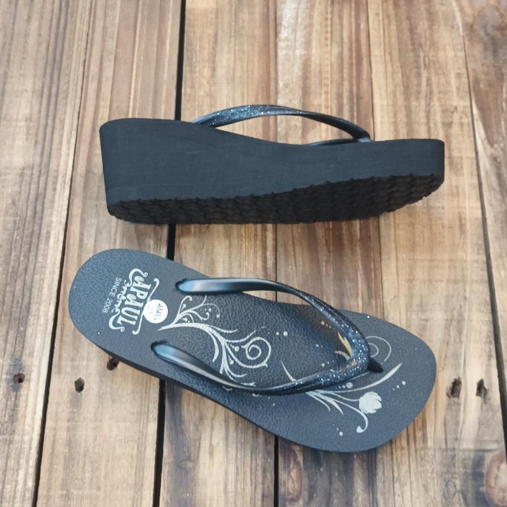 【APAUL 雅鉑】31016-1 黑 船型夾腳拖鞋 厚底人字拖鞋-細節圖3