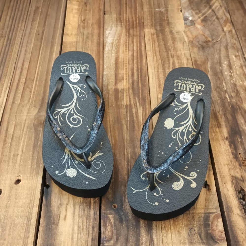 【APAUL 雅鉑】31016-1 黑 船型夾腳拖鞋 厚底人字拖鞋-細節圖4