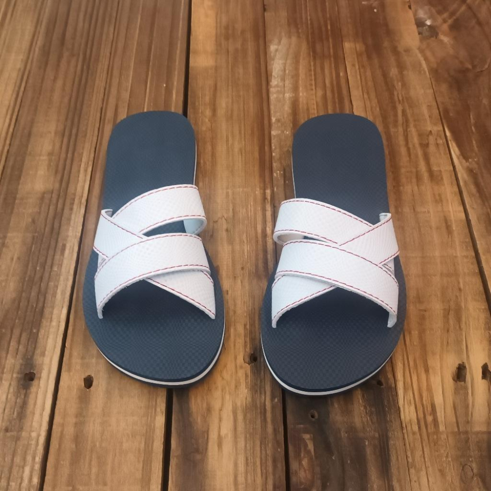 【雅鉑-無印】82401 藍 簡約風室內拖鞋 交錯室內拖鞋 超輕止滑拖鞋-細節圖3