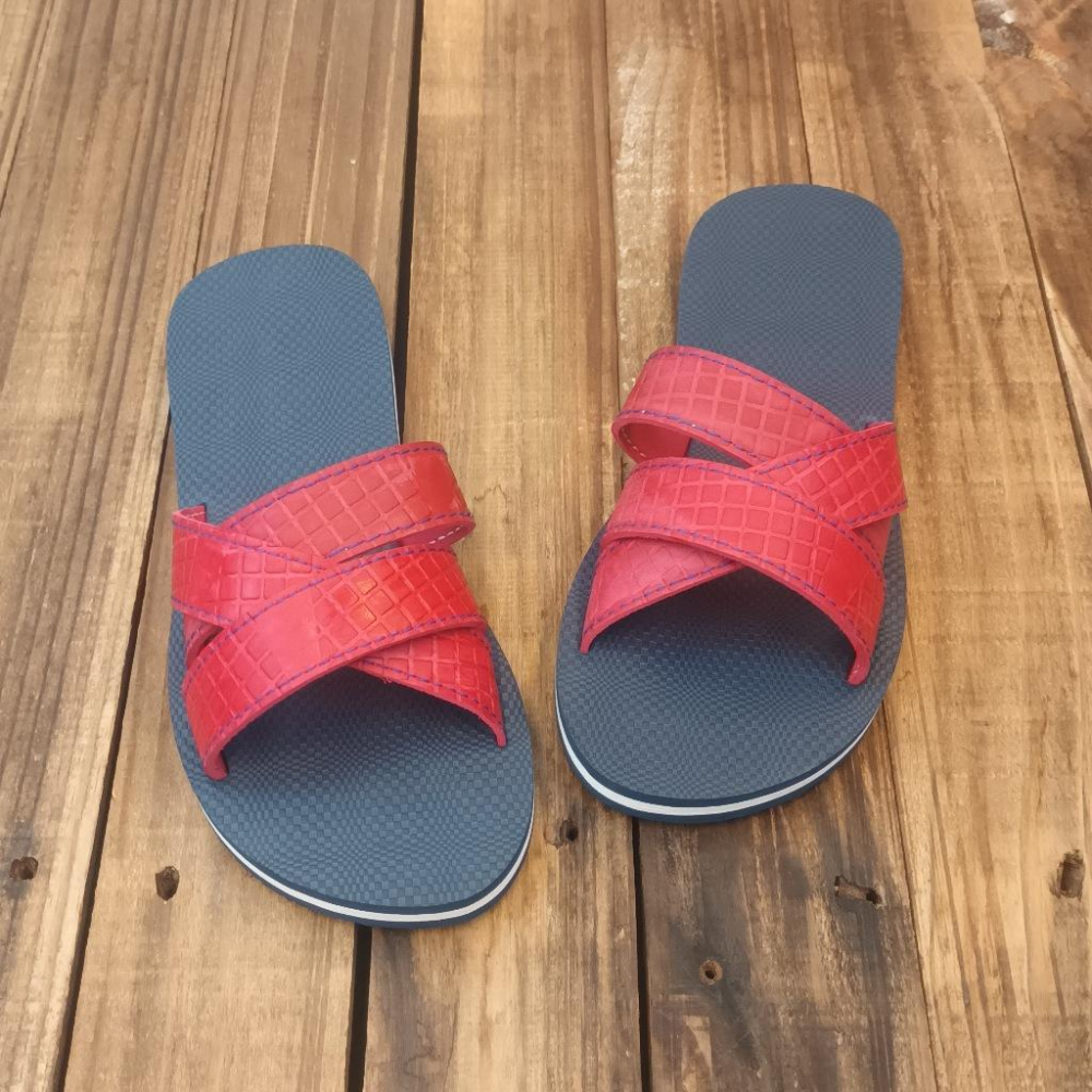 【雅鉑-無印】82401 藍 簡約風室內拖鞋 交錯室內拖鞋 超輕止滑拖鞋-細節圖4