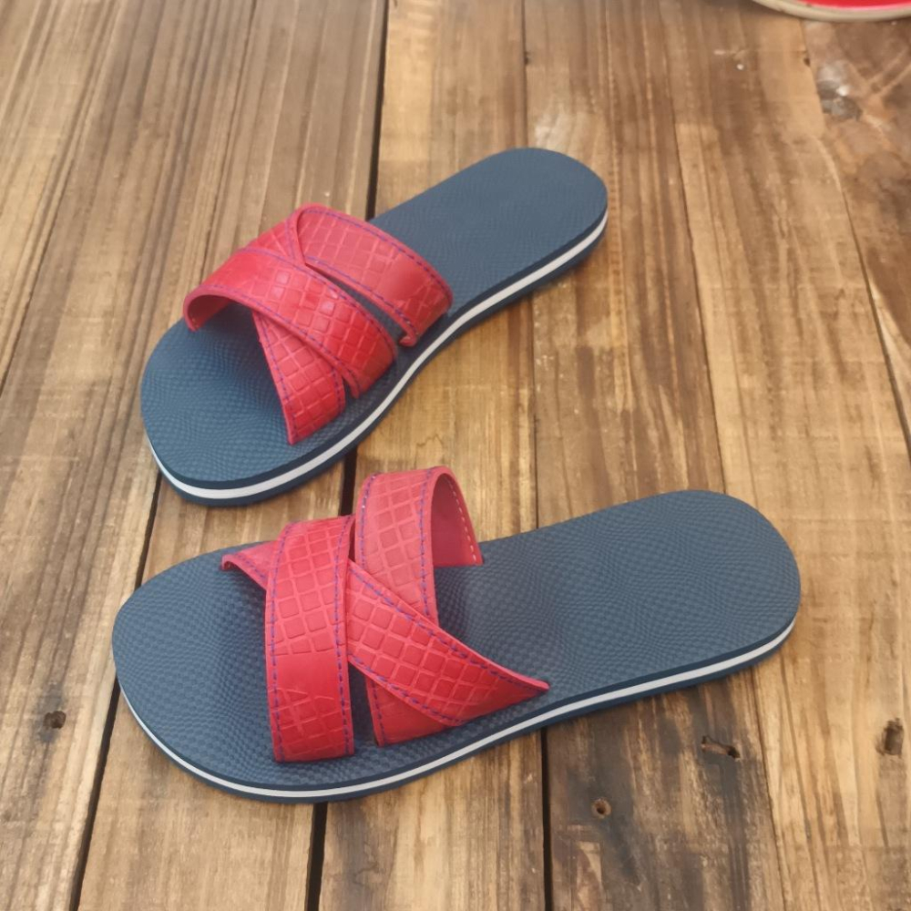 【雅鉑-無印】82401 藍 簡約風室內拖鞋 交錯室內拖鞋 超輕止滑拖鞋-細節圖7