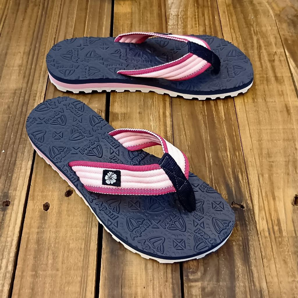 【APAUL雅鉑客製鞋】32402 桃粉/藍 女 雅鉑夾腳拖 加厚彈性拖鞋 親子橡膠拖鞋 立體紋橡膠拖鞋-細節圖3