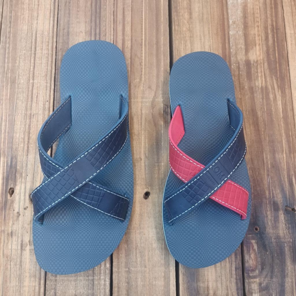 【雅鉑-無印】82402 藍 簡約風室內拖鞋 交叉室內拖鞋 超輕止滑拖鞋-細節圖6