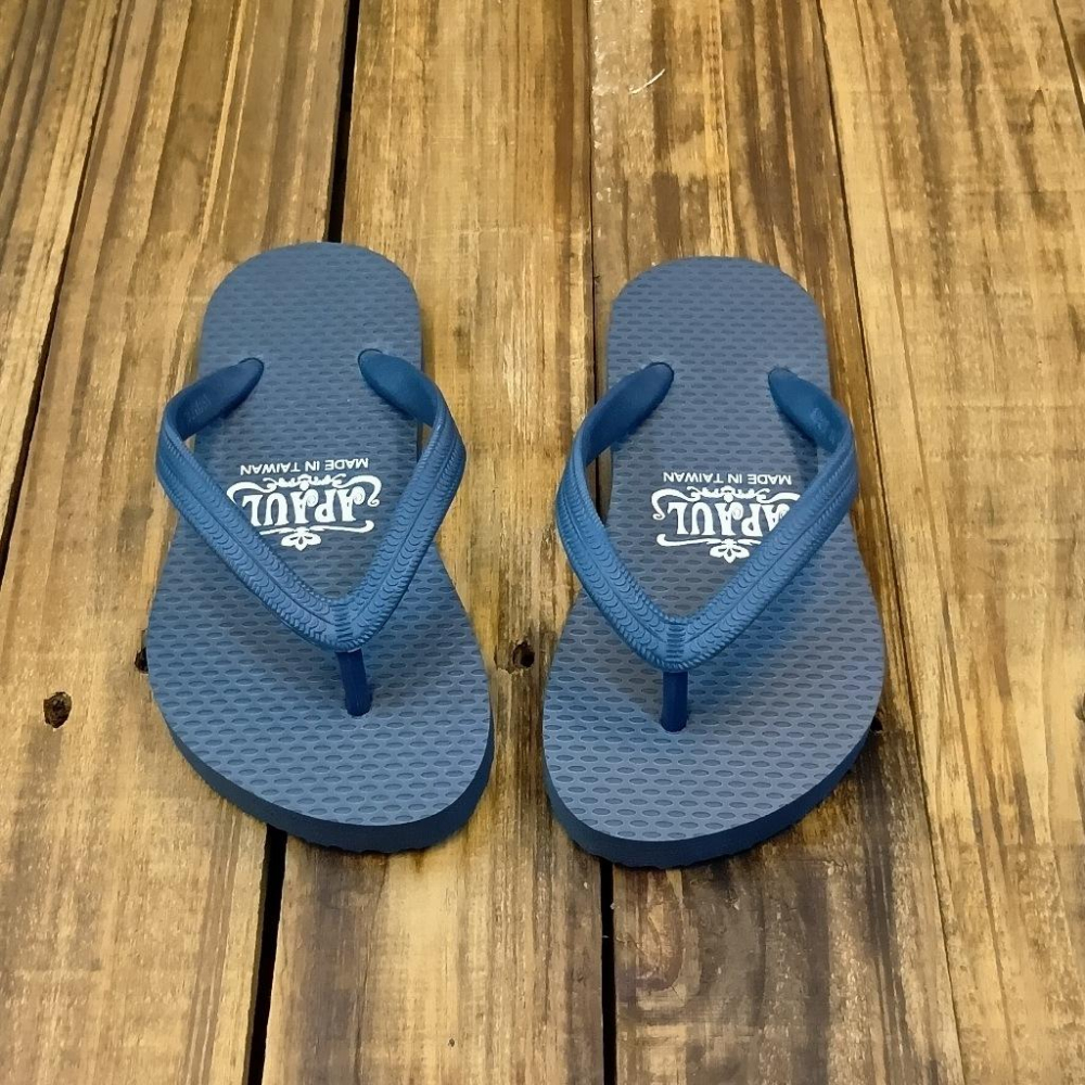 【APAUL雅鉑】32409- 藍 彈性耳帶童人字拖 Q彈人字拖 矽膠鞋帶 男女童鞋-細節圖2