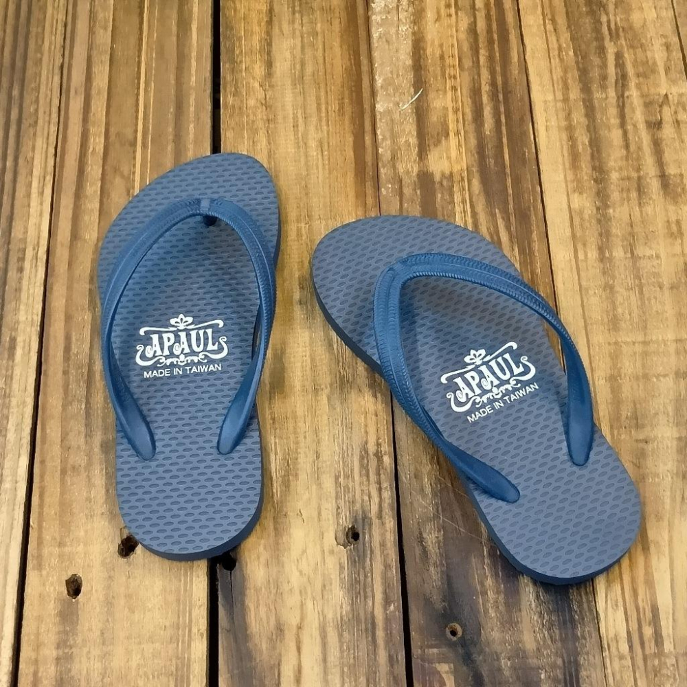 【APAUL雅鉑】32409- 藍 彈性耳帶童人字拖 Q彈人字拖 矽膠鞋帶 男女童鞋-細節圖4