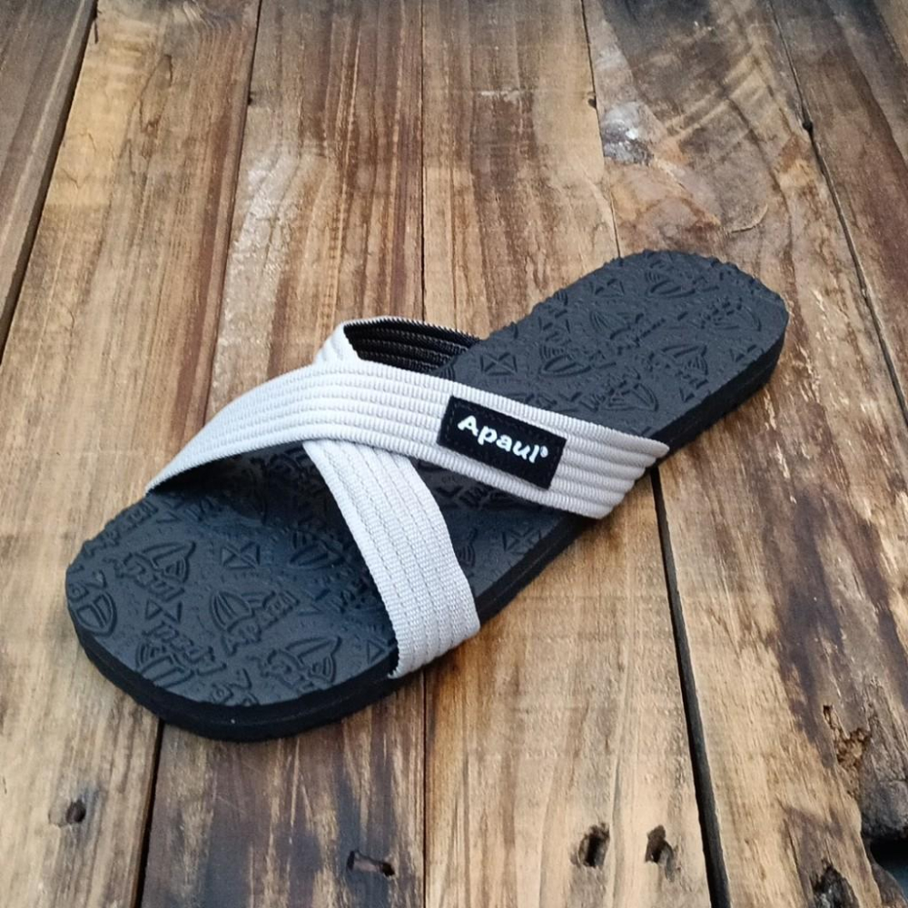 【APAUL 雅鉑】22501-1  黑底/多色 雅鉑紋男女拖鞋 中性交叉拖鞋 親子橡膠拖鞋 超級止滑拖鞋-細節圖3