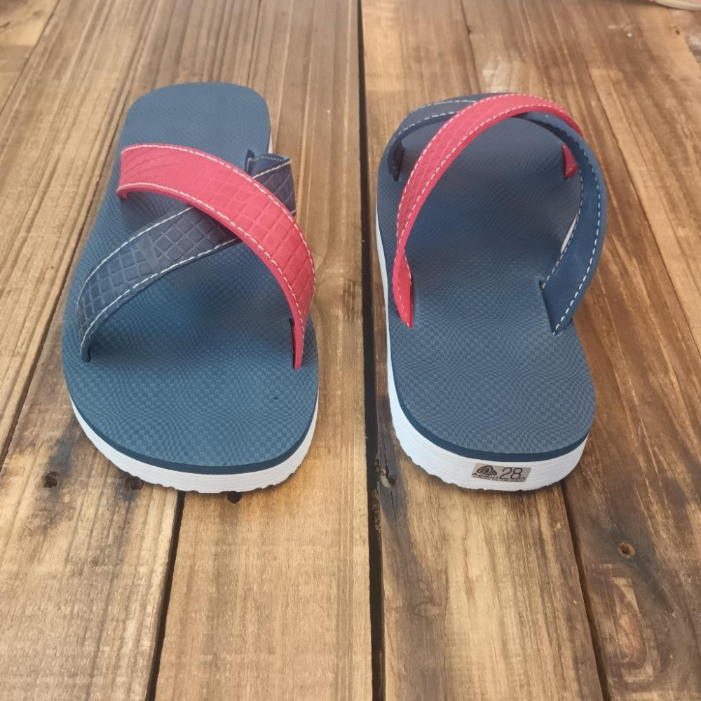 【雅鉑-無印】82402-3 藍/紅 簡約風室內拖鞋 交叉室內拖鞋 超輕止滑拖鞋-細節圖4