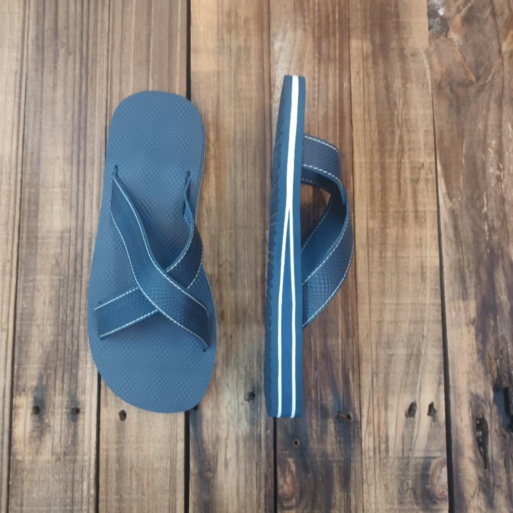 【雅鉑-無印】82402-6 藍/厚底 簡約風室內拖鞋 交叉室內拖鞋 超輕止滑拖鞋-細節圖2