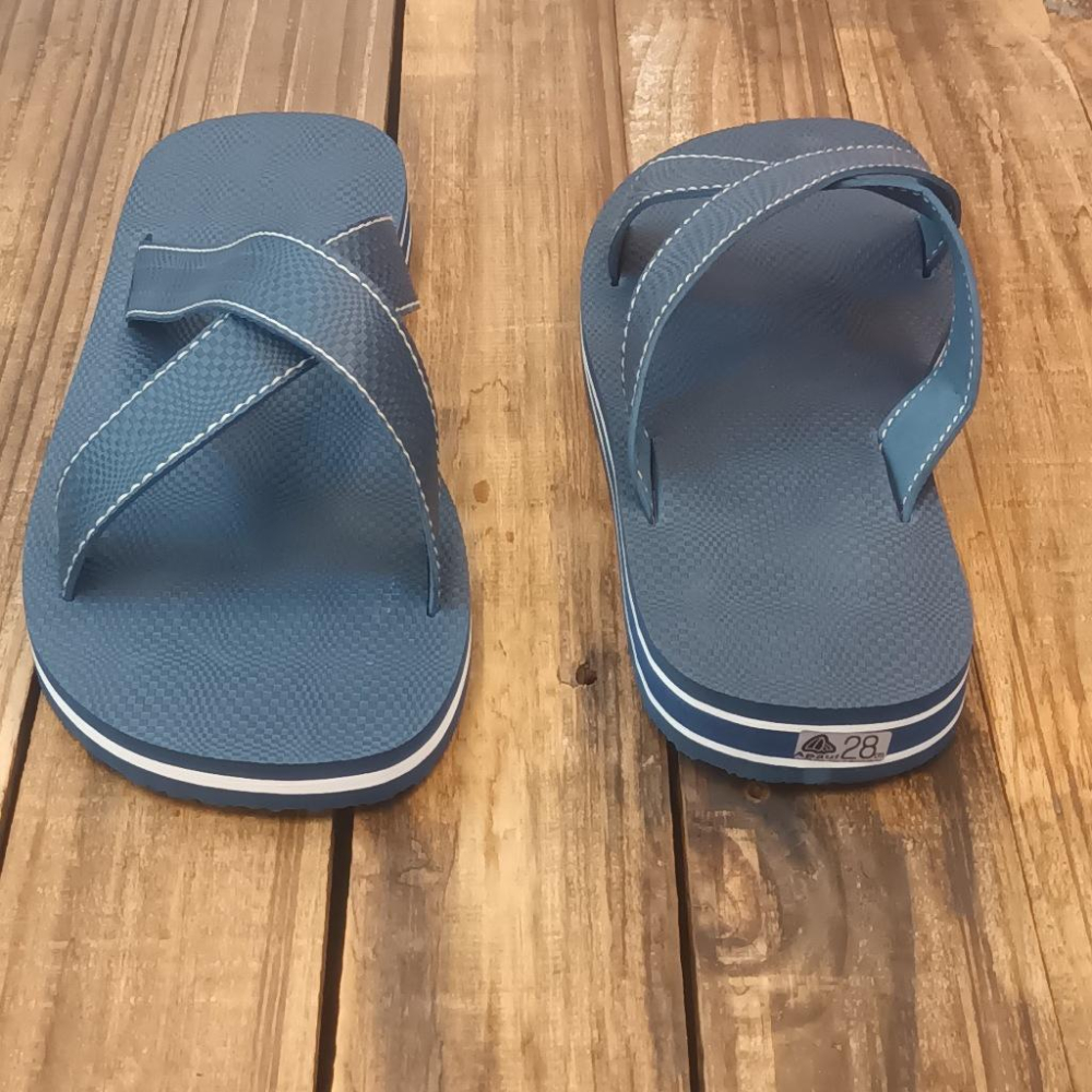 【雅鉑-無印】82402-6 藍/厚底 簡約風室內拖鞋 交叉室內拖鞋 超輕止滑拖鞋-細節圖5