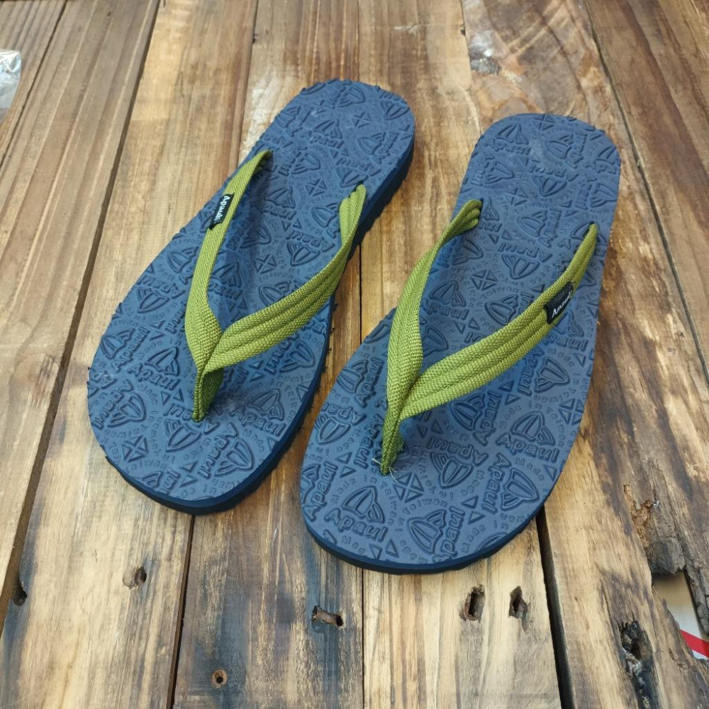 【APAUL雅鉑】32407-1 墨綠/藍 細帶拖鞋 橡膠夾腳拖鞋 男女人字拖 織帶夾腳拖鞋-細節圖2