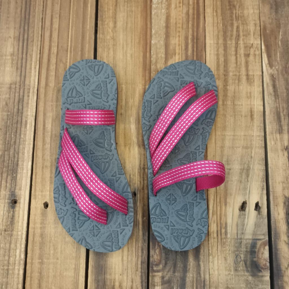 【APAUL雅鉑品牌鞋】52402-1 桃/灰 繽紛涼拖鞋 手作涼拖鞋 經典涼拖鞋 限定男女款涼拖鞋-細節圖4