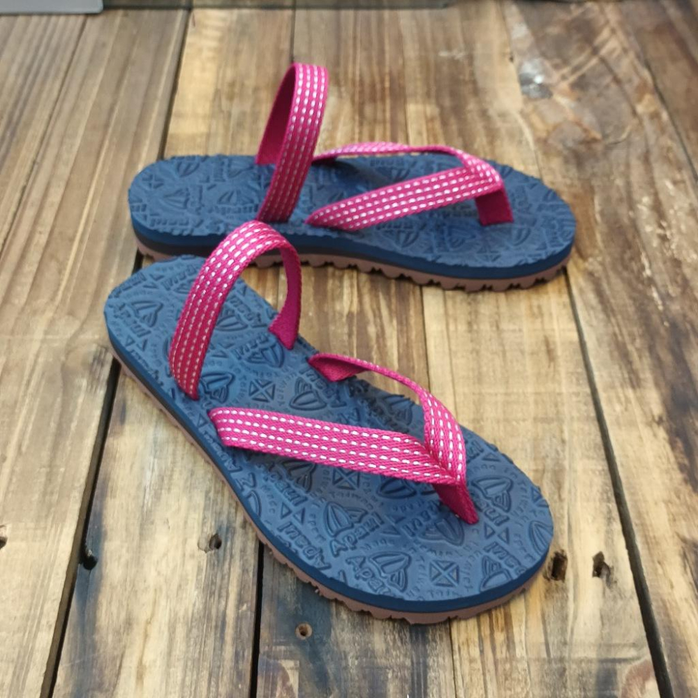 【APAUL雅鉑品牌鞋】52401-4 桃/藍 繽紛涼拖鞋 手作涼拖鞋 經典涼拖鞋 男女款涼拖鞋-細節圖4