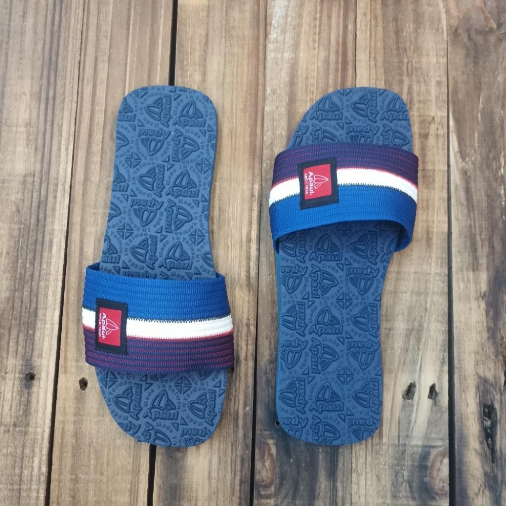 【APAUL雅鉑】12207-9 藍 一字拖鞋 橡膠拖鞋 旅行拖鞋 透氣鞋面 男女拖鞋-細節圖4