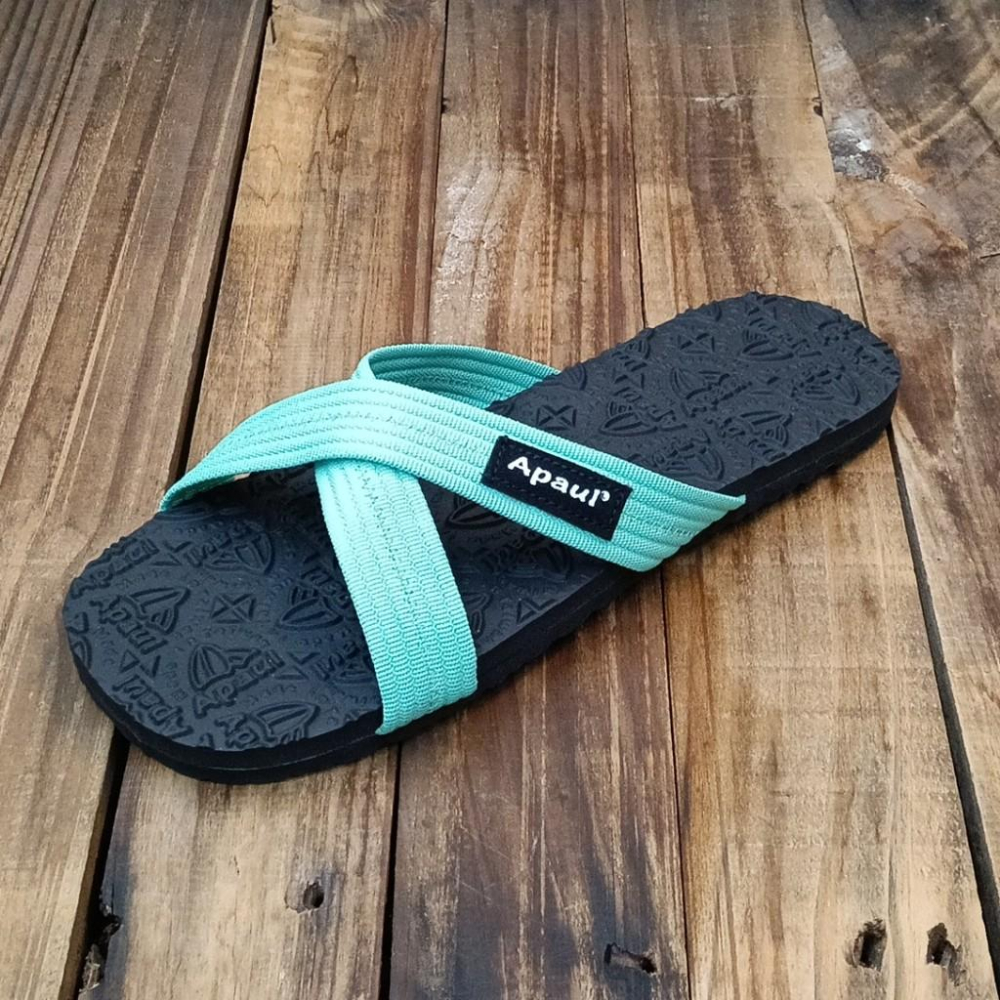 【APAUL 雅鉑】22501 黑底/多色 雅鉑紋拖鞋 交叉拖鞋 親子橡膠拖鞋 超級止滑拖鞋-細節圖4