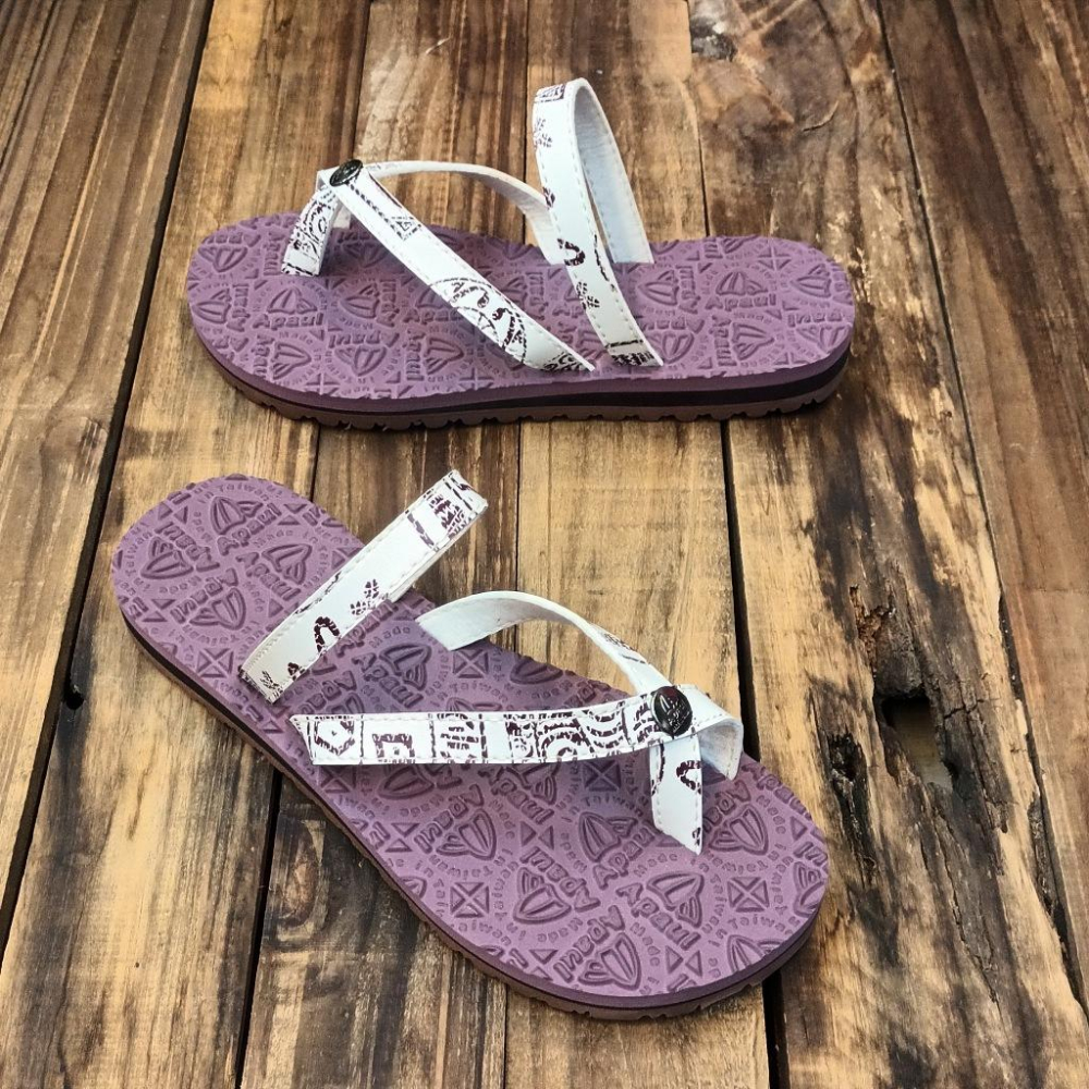 【APAUL雅鉑品牌鞋】52403 圖騰/紫 彈性止滑涼拖鞋 手作涼拖鞋 經典涼拖鞋 男女款涼拖鞋-細節圖4