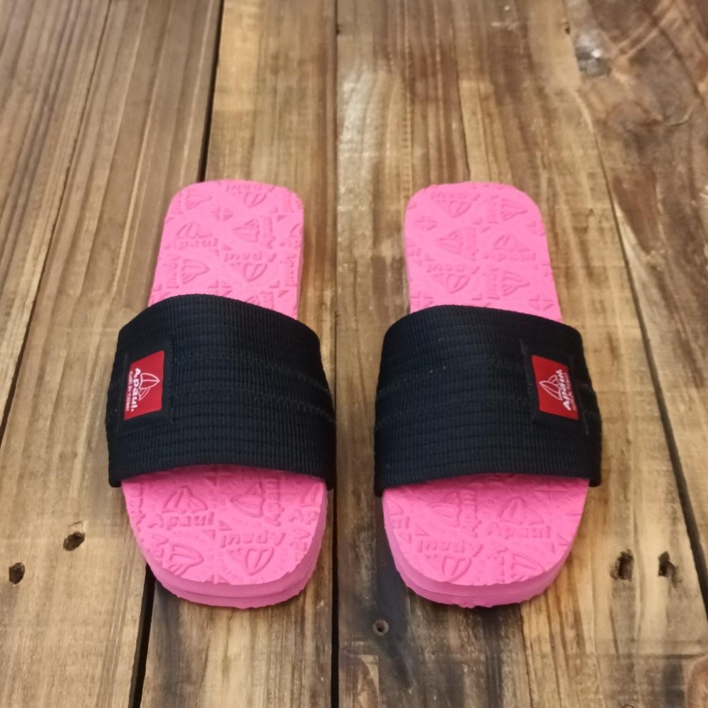 【APAUL 雅鉑】12205-7 黑/桃  雅鉑紋一字拖 親子拖鞋 韓風拖鞋 時尚拖鞋 止滑拖鞋-細節圖2