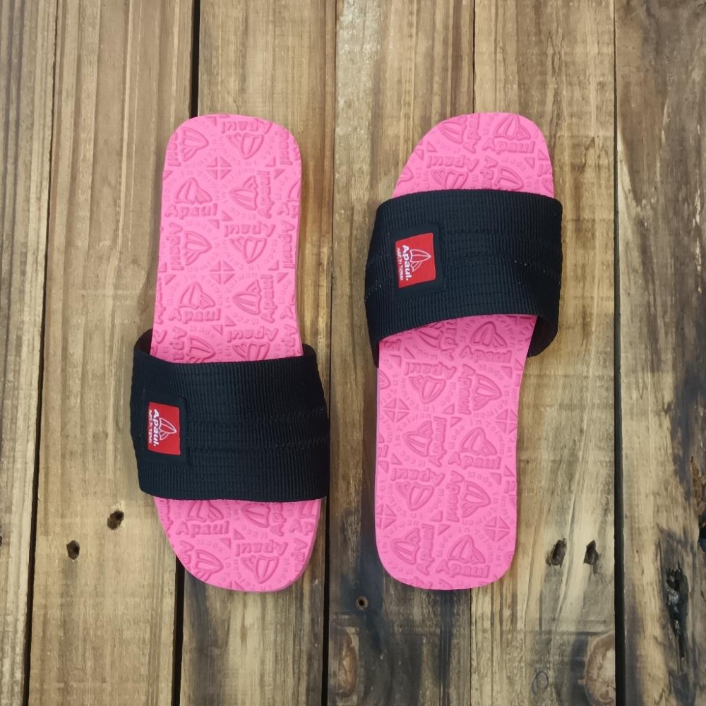 【APAUL 雅鉑】12205-7 黑/桃  雅鉑紋一字拖 親子拖鞋 韓風拖鞋 時尚拖鞋 止滑拖鞋-細節圖5