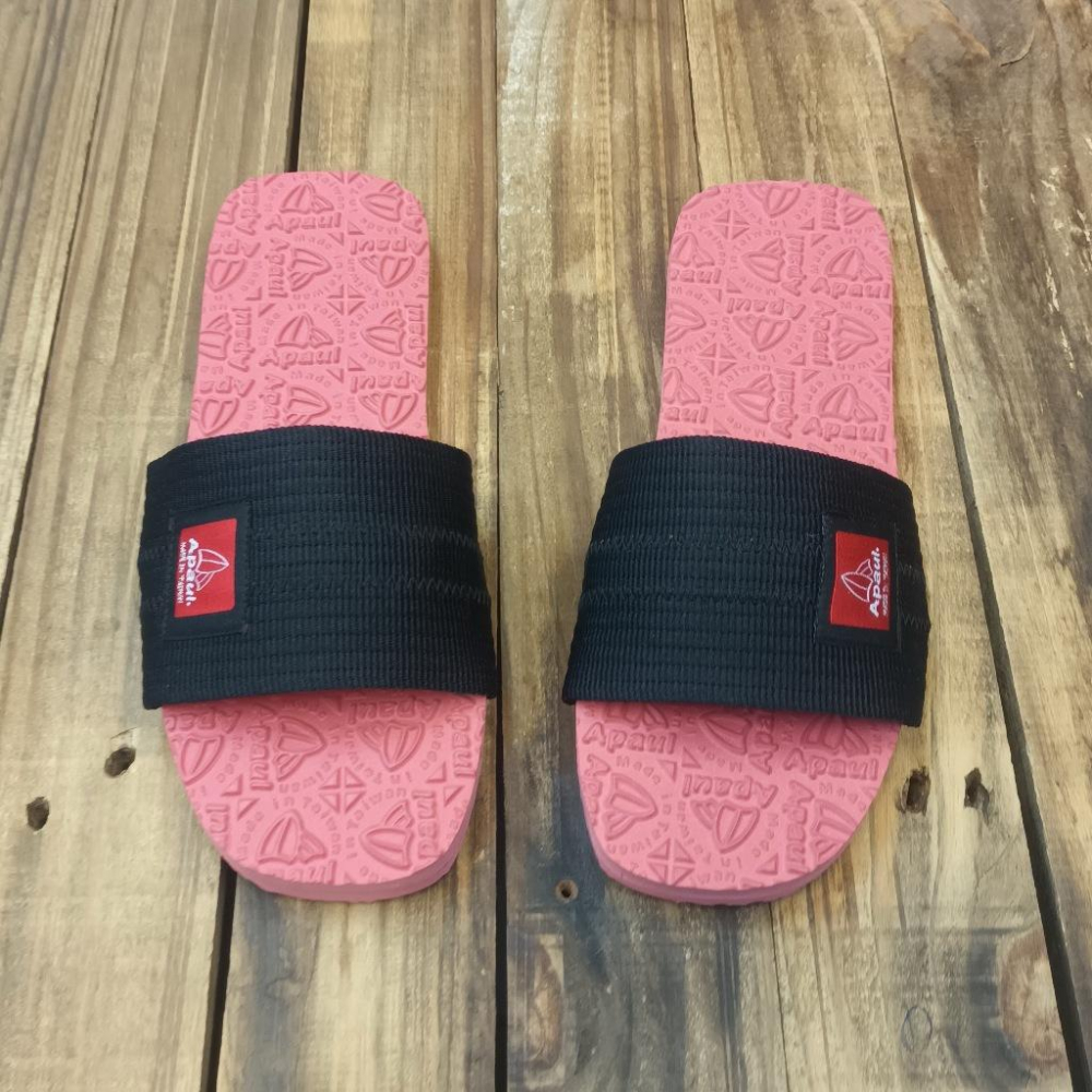 【APAUL 雅鉑】12205-2 黑/酒紅 雅鉑紋一字拖 親子拖鞋 韓風拖鞋 時尚拖鞋 止滑拖鞋-細節圖2