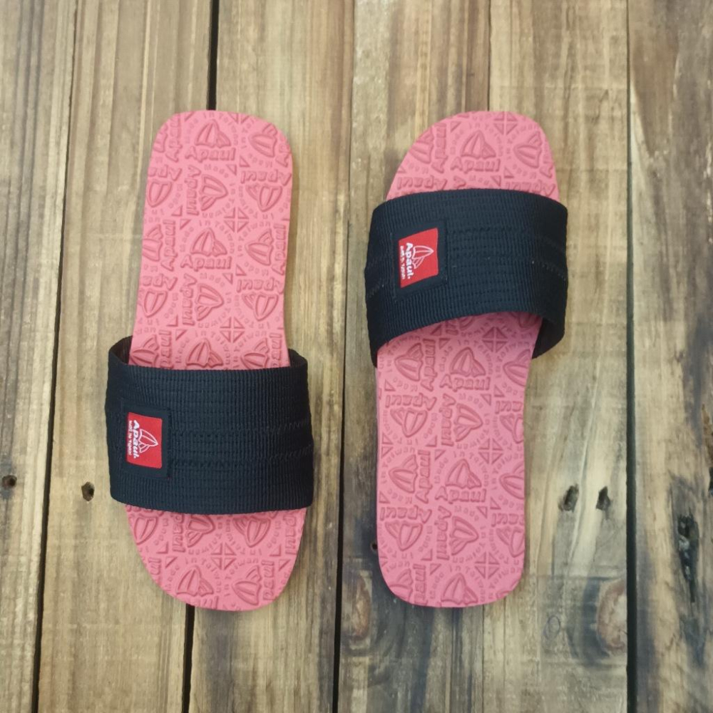 【APAUL 雅鉑】12205-2 黑/酒紅 雅鉑紋一字拖 親子拖鞋 韓風拖鞋 時尚拖鞋 止滑拖鞋-細節圖4