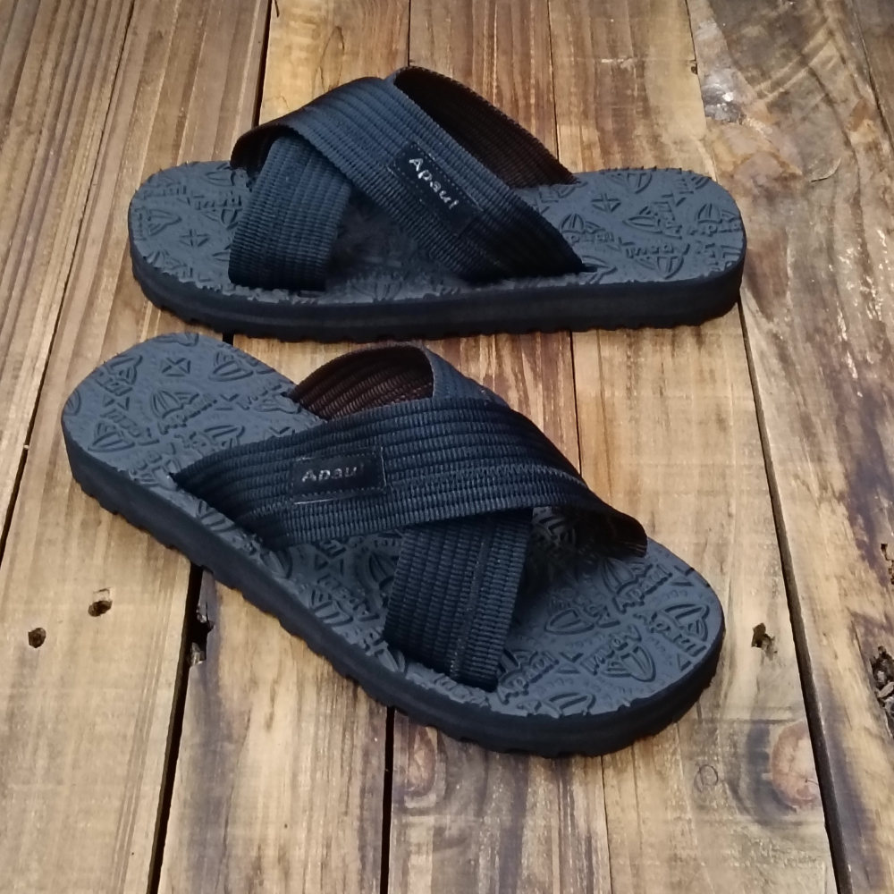 【APAUL 雅鉑】22401 綠與紅  寬鞋帶拖鞋 寬版交叉拖鞋 深紋加厚拖鞋-細節圖3