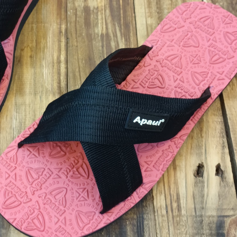 【APAUL 雅鉑】22401 綠與紅  寬鞋帶拖鞋 寬版交叉拖鞋 深紋加厚拖鞋-規格圖4