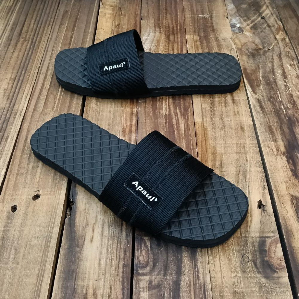 【APAUL 雅鉑】12502 黑格紋一字拖鞋 親子拖鞋 韓風拖鞋 時尚拖鞋 止滑拖鞋 防水拖鞋-細節圖4