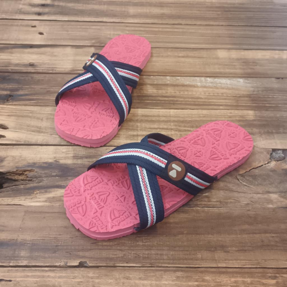 【APAUL雅鉑】22305 四色-經典雙色交叉拖鞋 雅鉑立體紋交叉拖鞋 橡膠拖鞋-細節圖4