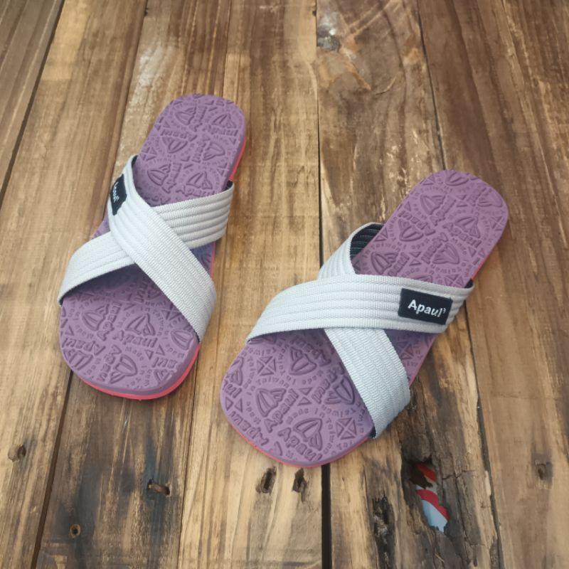 【APAUL雅鉑】22303-5 四色-經典交叉拖鞋 雅鉑紋交叉拖 橡膠拖鞋-細節圖2