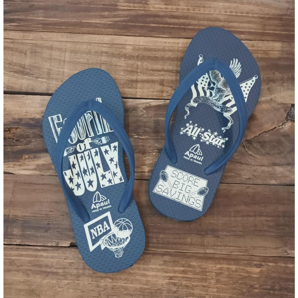 【APAUL雅鉑】31809- 藍 彈性耳帶童人字拖 彈力底人字拖 矽膠鞋帶 童鞋-細節圖2