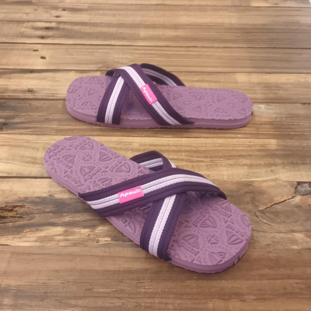 【APAUL雅鉑】22305 四色-經典交叉拖鞋 雅鉑紋交叉拖 橡膠拖鞋-細節圖4