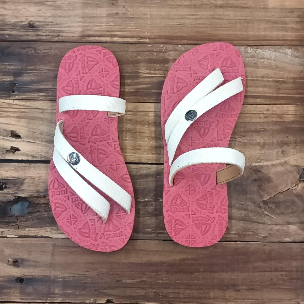 【APAUL雅鉑】52303-9 米白/酒紅 多色系涼拖鞋 手作涼拖鞋 經典涼拖鞋 限定男女款涼拖鞋-細節圖3