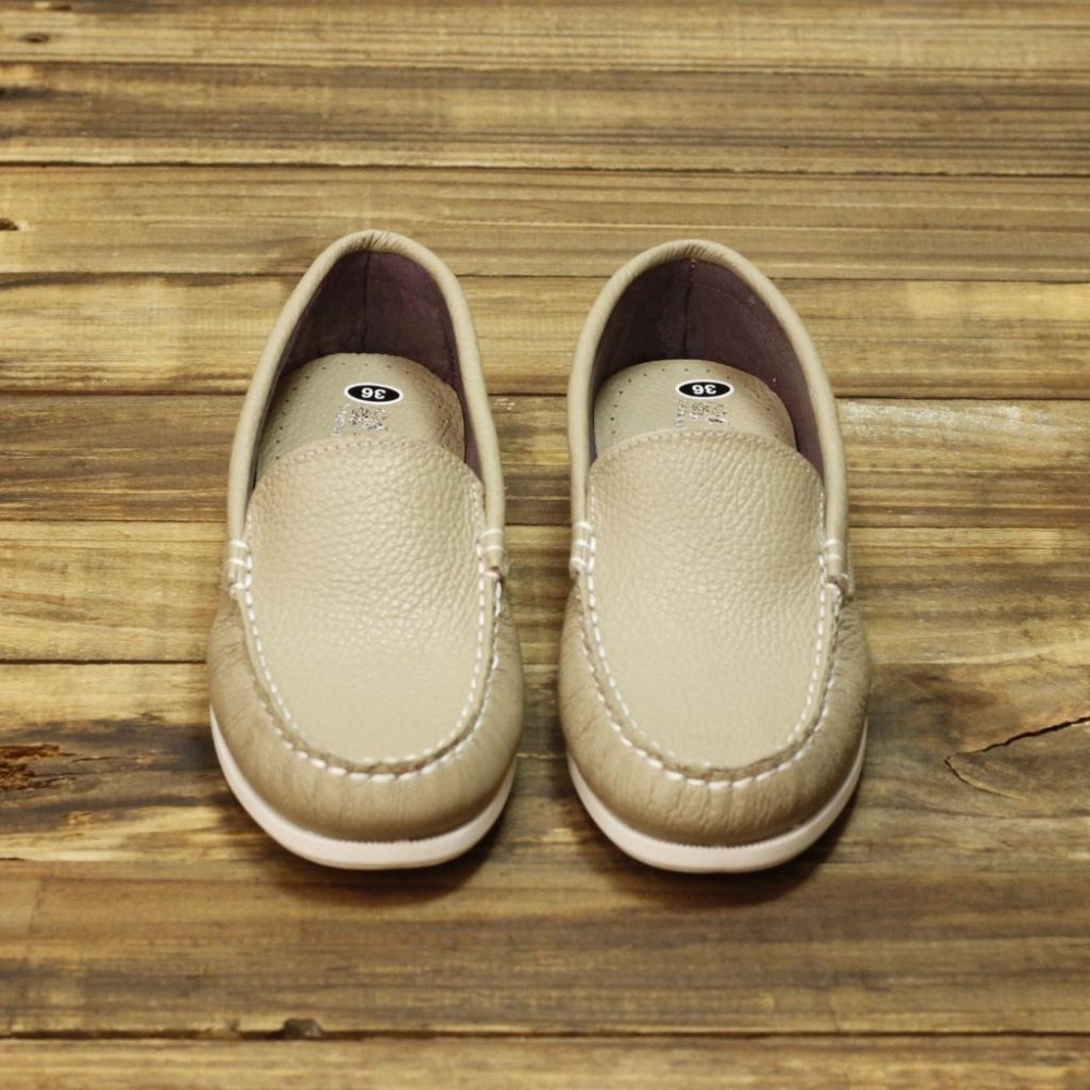 【雅鉑手作】 72201 奶茶色 牛皮休閒鞋  縫線平底鞋 帆船鞋  下單訂製鞋-細節圖6