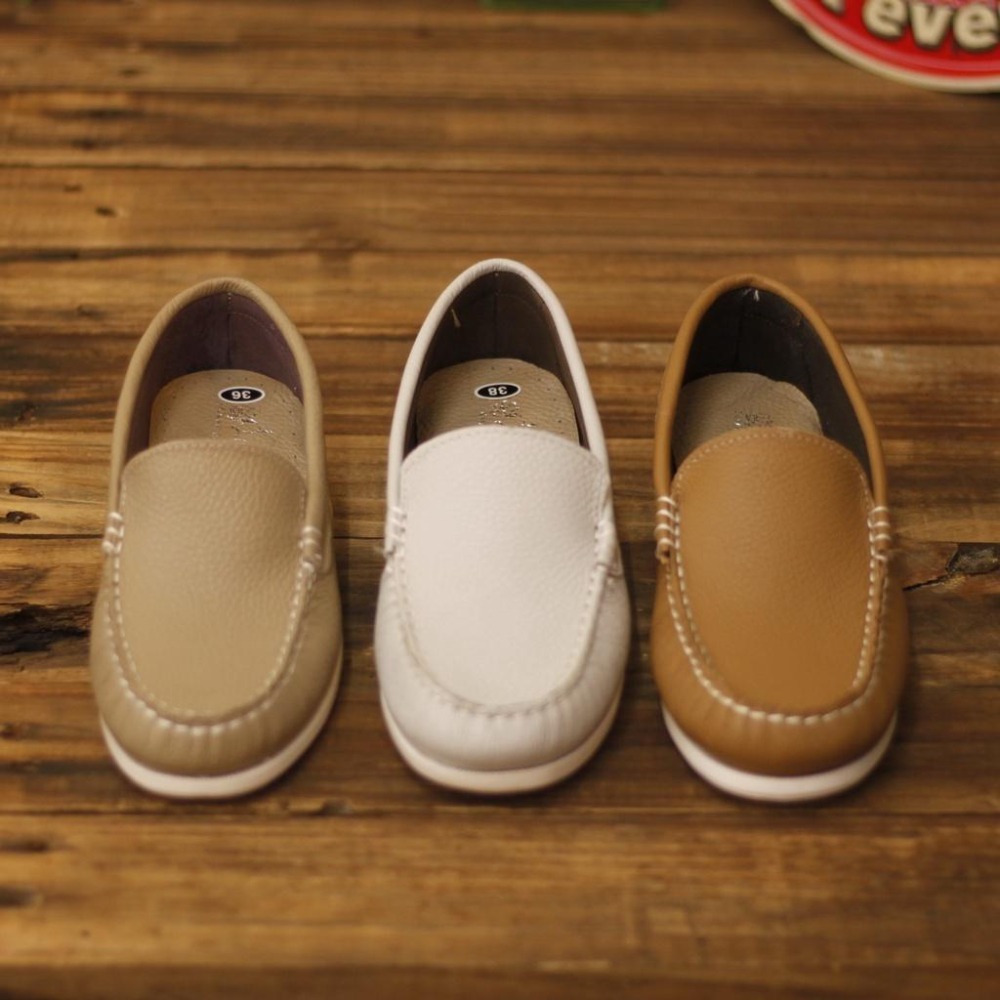 【雅鉑手作】 72201 奶茶色 牛皮休閒鞋  縫線平底鞋 帆船鞋  下單訂製鞋-細節圖9
