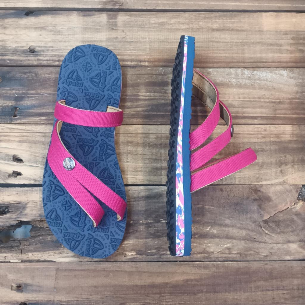 【APAUL雅鉑】52303-1 桃/藍 多色涼拖鞋 手作涼拖鞋 經典涼拖鞋 限定男女款涼拖鞋-細節圖5