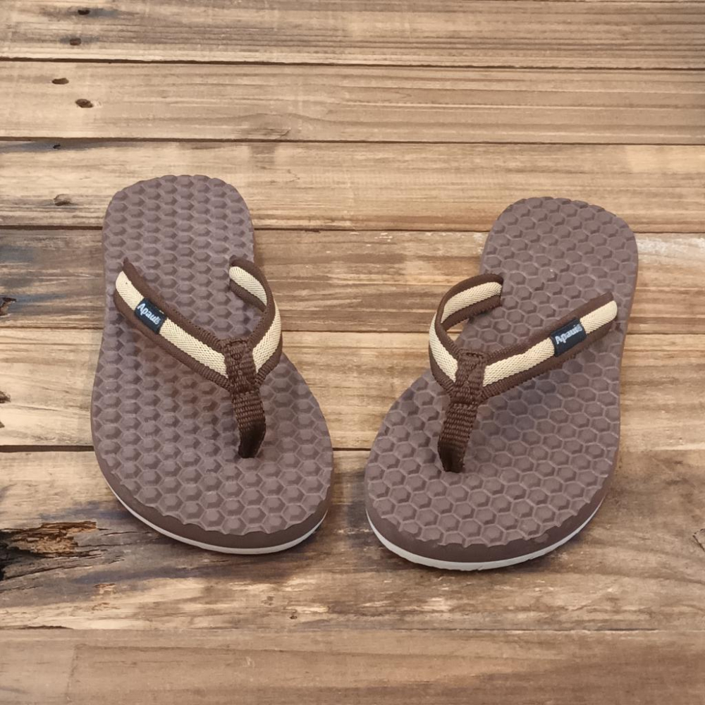 【APAUL雅鉑】31612 咖-細帶夾腳拖 斜度橡膠拖鞋-細節圖2