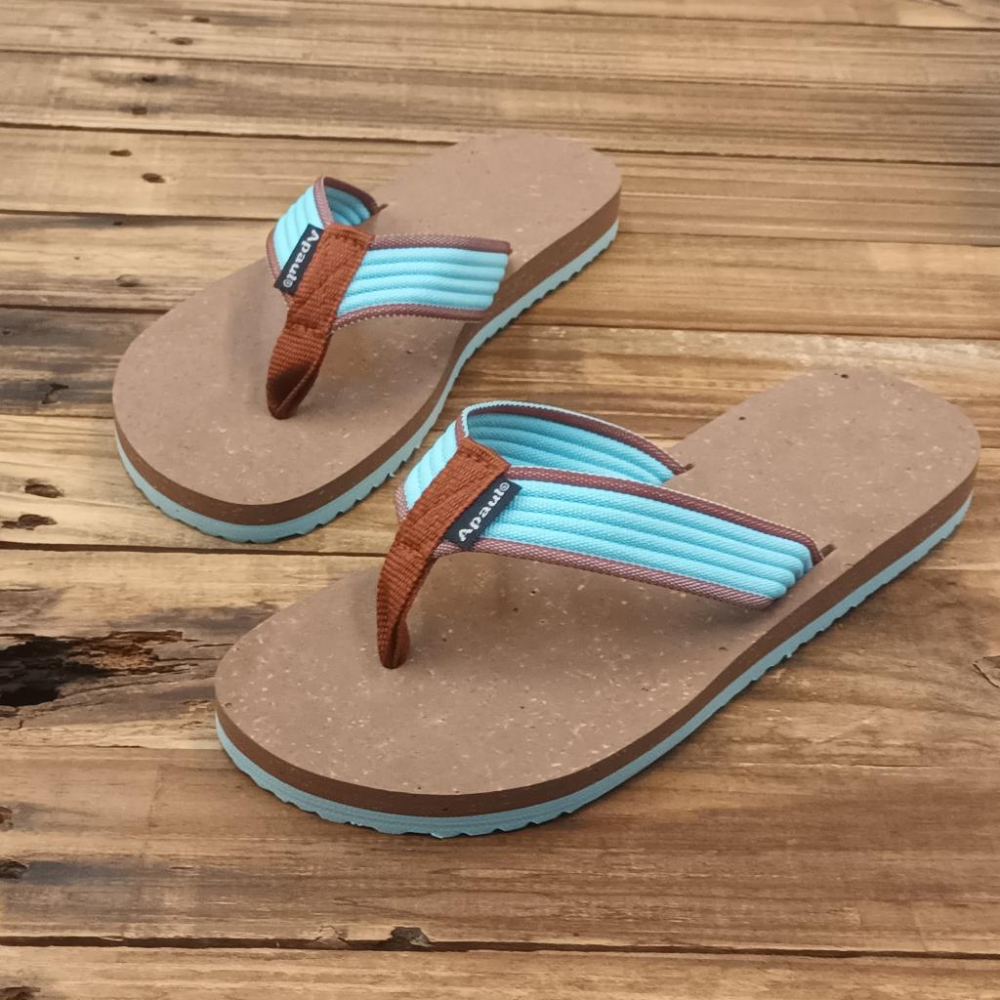 【APAUL 雅鉑】32303軟木紋拖鞋 厚底夾腳拖 森林系拖鞋-細節圖3