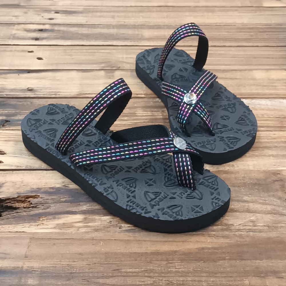 【APAUL雅鉑品牌鞋】52301-2黑色亮彩涼拖鞋 手作涼拖鞋 經典涼拖鞋 限定男女款涼拖鞋-細節圖4