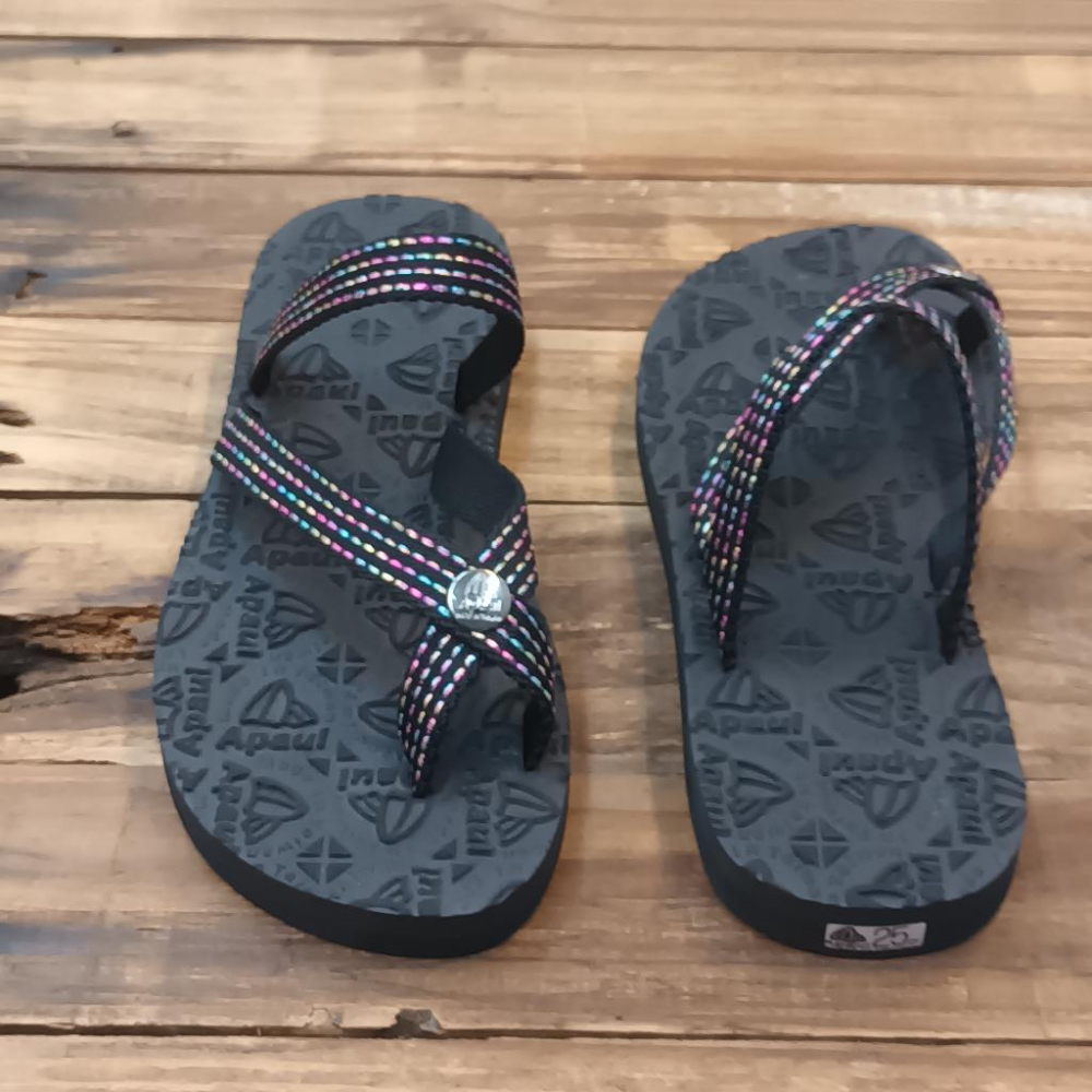 【APAUL雅鉑品牌鞋】52301-2黑色亮彩涼拖鞋 手作涼拖鞋 經典涼拖鞋 限定男女款涼拖鞋-細節圖5