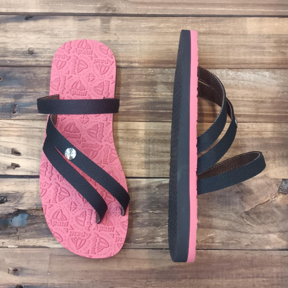 【APAUL雅鉑】52303-8 黑/酒紅 多色涼拖鞋 手作涼拖鞋 經典涼拖鞋 限定男女款涼拖鞋-細節圖4