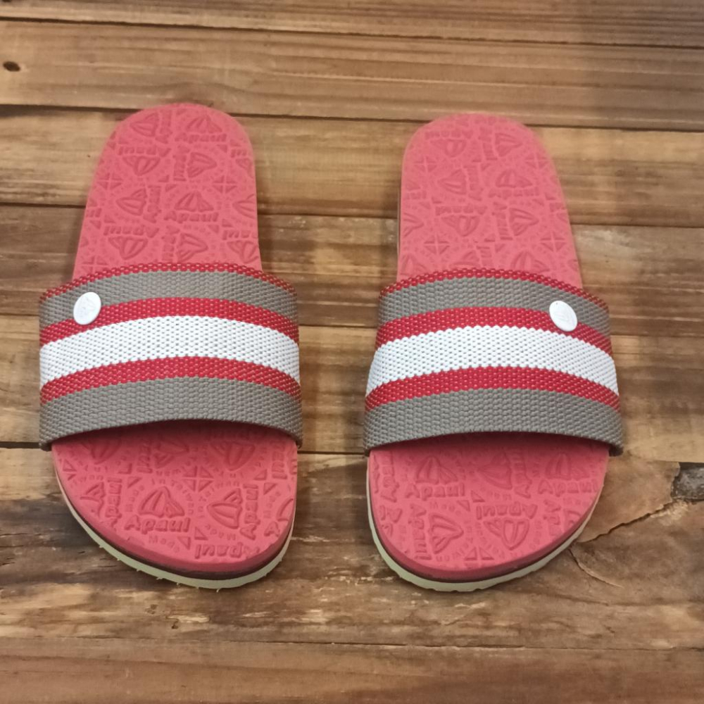 【APAUL雅鉑】12302-3-黑/灰 運動風拖鞋 條紋一字拖鞋 橡膠止滑拖鞋-細節圖2