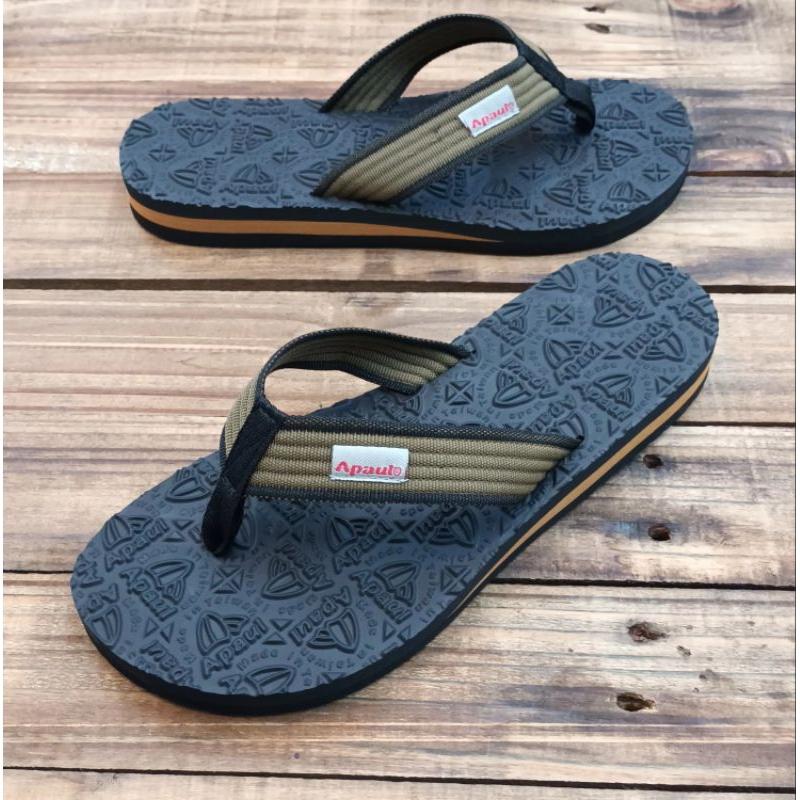 【APAUL 雅鉑】32302  黑咖 雅鉑紋人字拖鞋 加厚夾腳拖 橡膠立體紋夾腳拖鞋-細節圖5