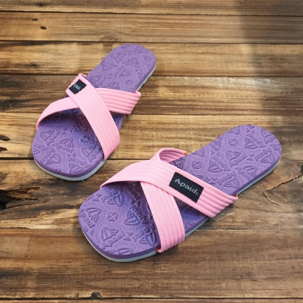 【APAUL 雅鉑】22303-2 四色 親子交叉拖鞋 天然橡膠拖鞋 超防滑拖鞋-細節圖5