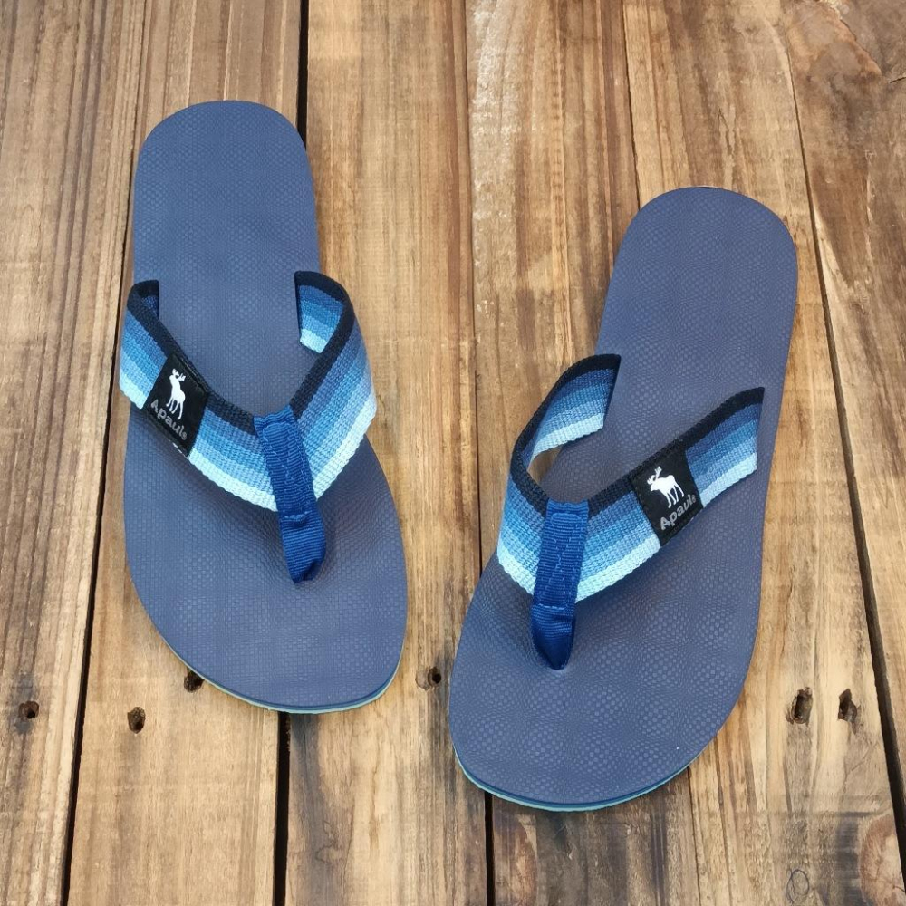 【APAUL 雅鉑】30501 藍 平紋夾腳拖鞋 止滑橡膠拖鞋  男生夾腳拖-細節圖3