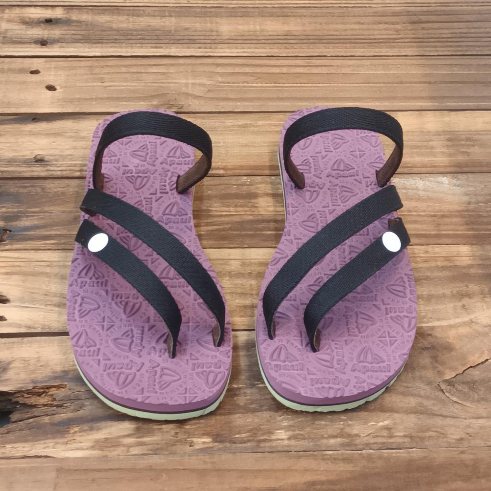 【APAUL雅鉑】52303-11 黑/紫 多色涼拖鞋 手作涼拖鞋 經典涼拖鞋 限定男女款涼拖鞋-細節圖2