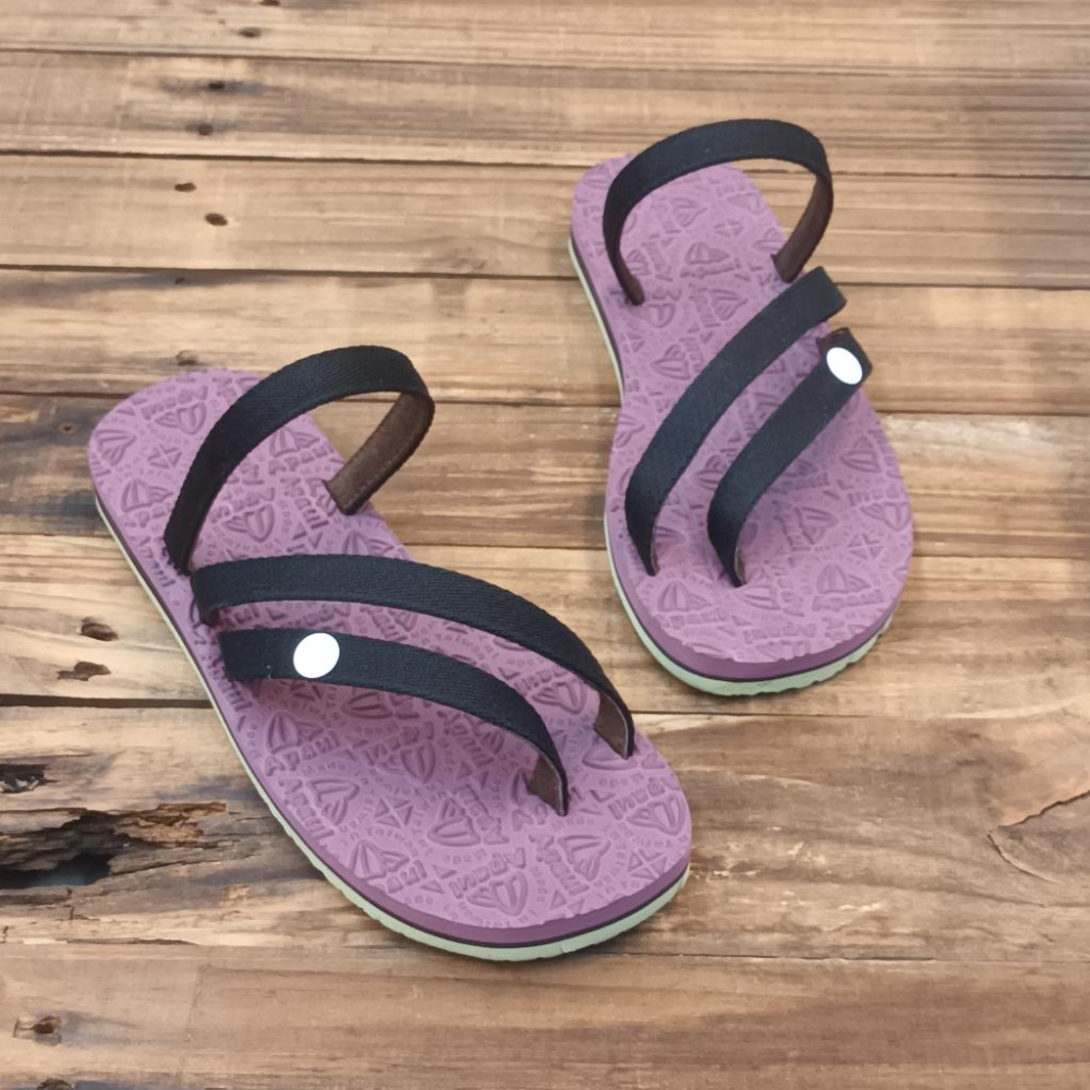 【APAUL雅鉑】52303-11 黑/紫 多色涼拖鞋 手作涼拖鞋 經典涼拖鞋 限定男女款涼拖鞋-細節圖3