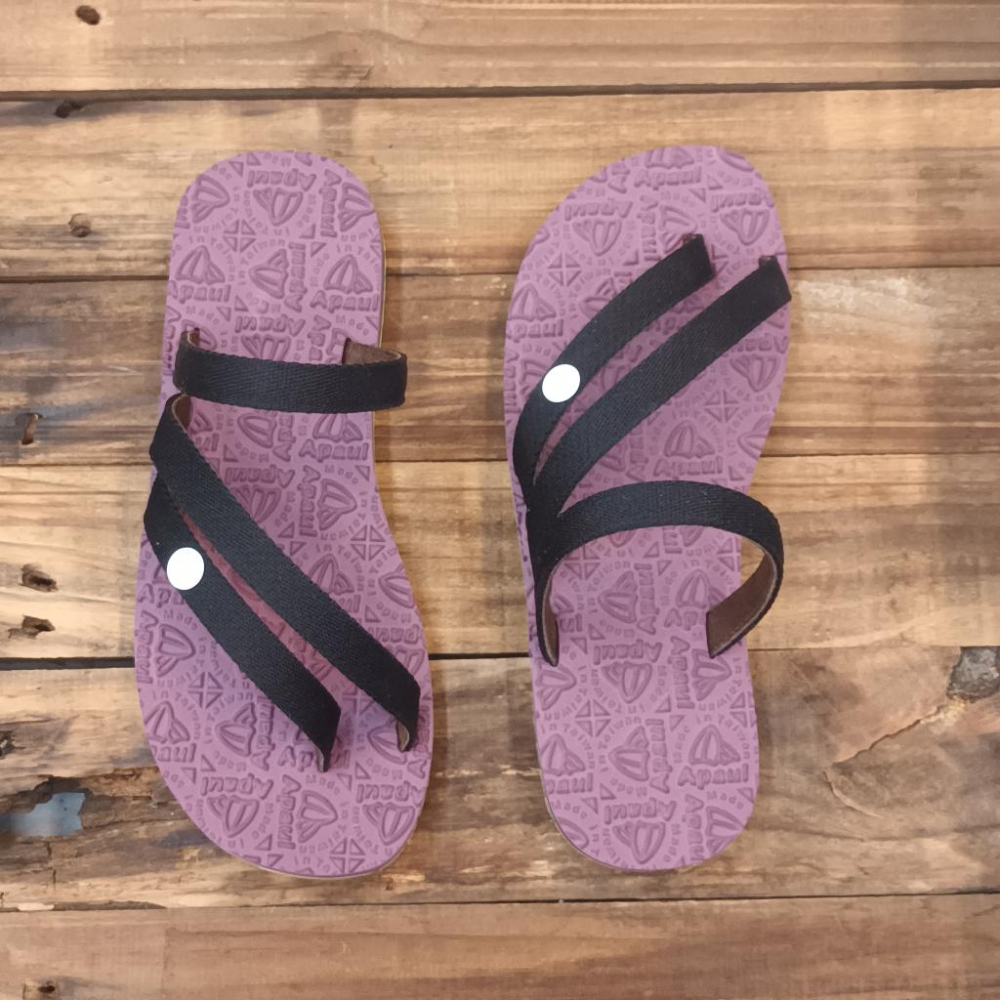 【APAUL雅鉑】52303-11 黑/紫 多色涼拖鞋 手作涼拖鞋 經典涼拖鞋 限定男女款涼拖鞋-細節圖4