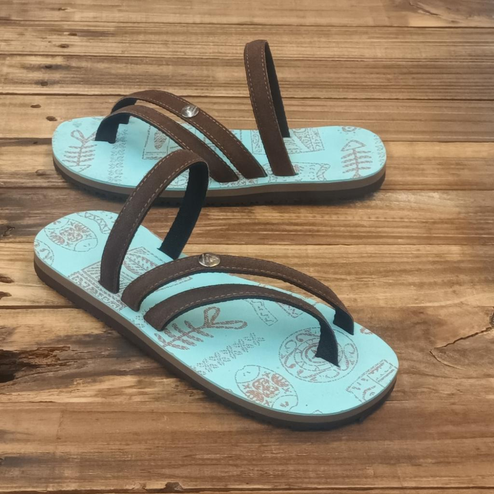 【APAUL雅鉑】 52305-2 咖/藍圖騰 多色涼拖鞋 手作涼拖鞋 經典涼拖鞋 限定男女款涼拖鞋-細節圖4