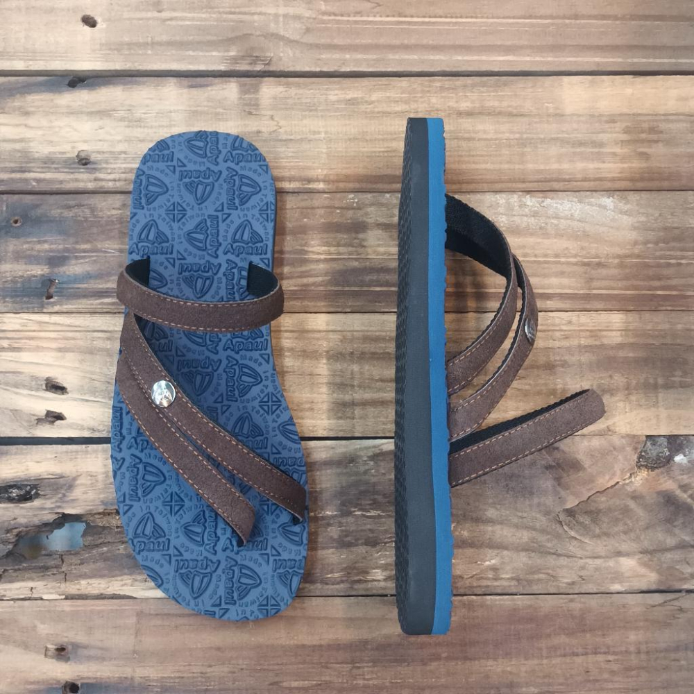 【APAUL雅鉑】52303-6 咖/藍 多色系涼拖鞋 手作涼拖鞋 經典涼拖鞋 限定男女款涼拖鞋-細節圖3