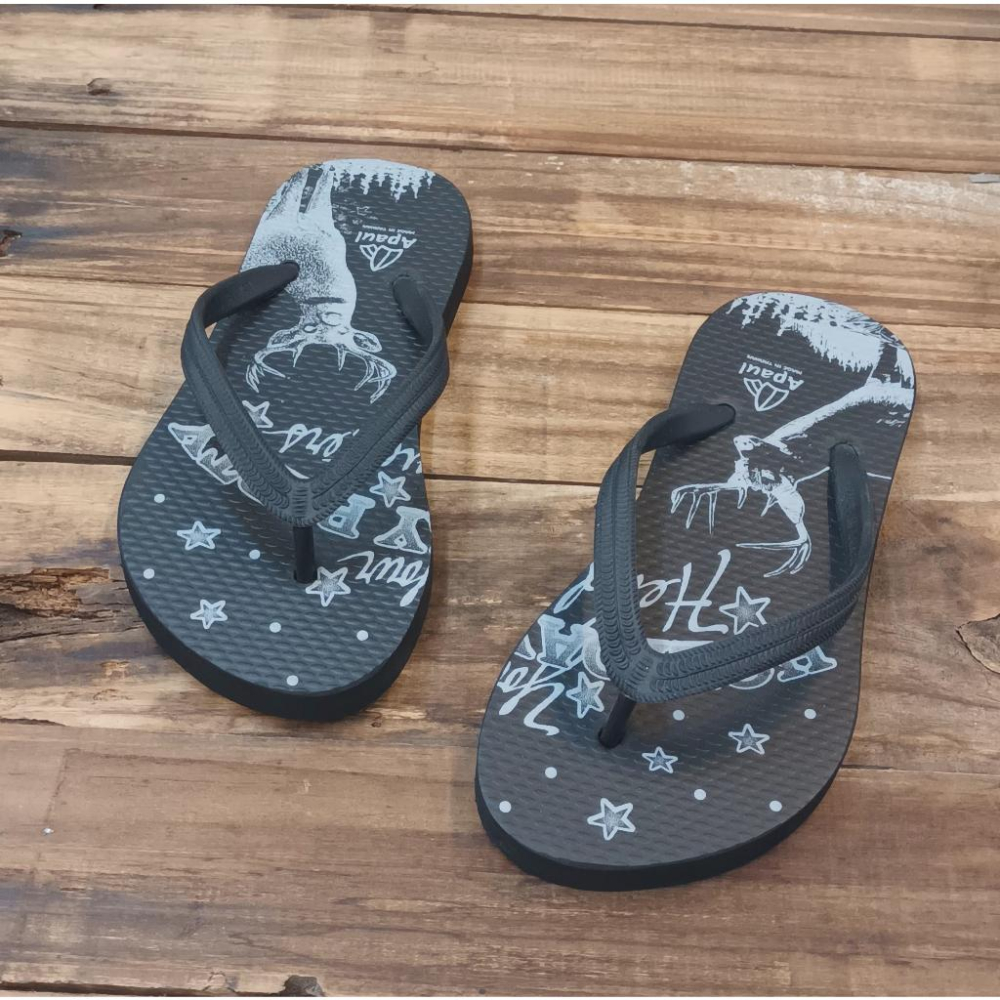 【APAUL雅鉑】31809- 黑 彈性耳帶童人字拖 彈力底人字拖 矽膠人字拖 防水防滑拖鞋-細節圖2